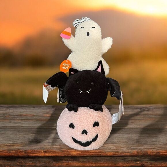 Goblin & Ghoul pumpkin bat & ghost plush makes noise TikTok viral Halloween - Picture 2 of 2